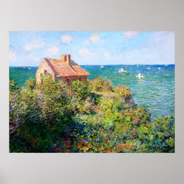 Poster Claude Monet : Chalet des pêcheurs à Varengeville (Devant)