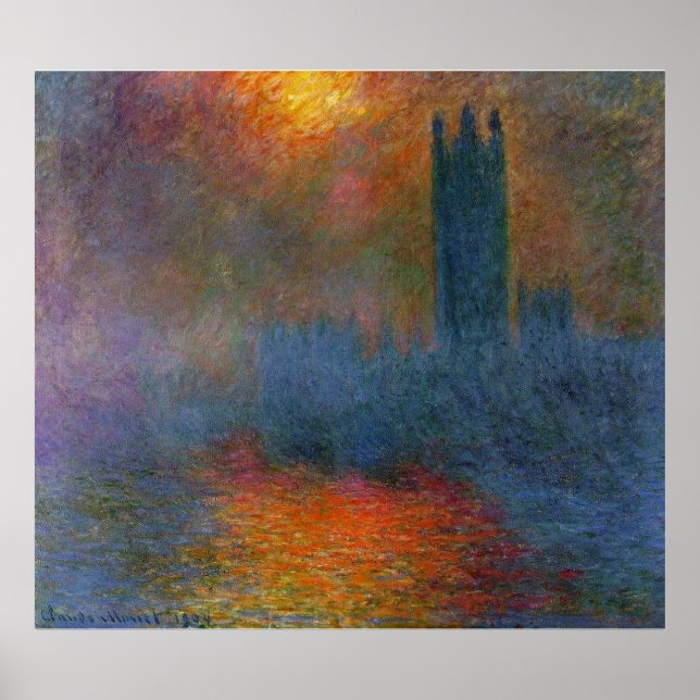 Poster Claude Monet - Chambres du Parlement (Devant)