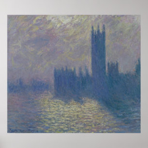 Poster Claude Monet   Chambres du Parlement, Stormy Sky