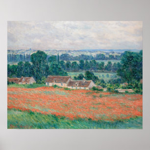 Poster Claude Monet - Champ de coquelicots, Giverny