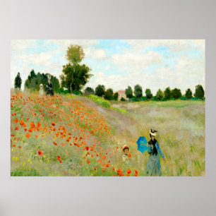 Poster Claude Monet - Champ de pavot