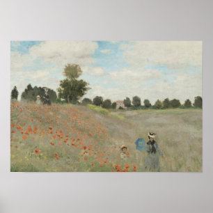 Poster Claude Monet - Champ de pavot