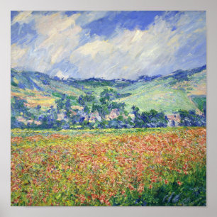 Poster Claude Monet - Champ De Pavot, Périphérie De Giver