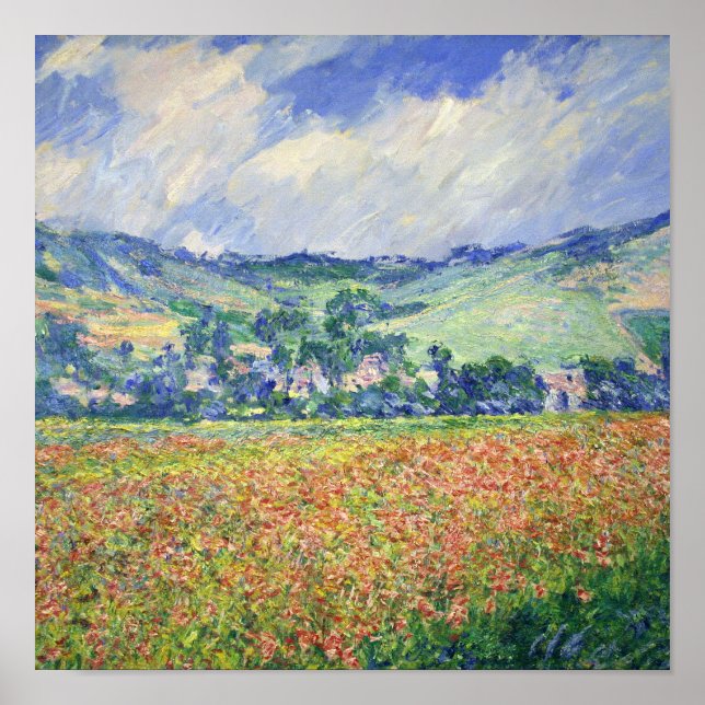 Poster Claude Monet - Champ De Pavot, Périphérie De Giver (Devant)