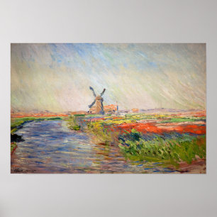 Poster Claude Monet - Champ de tulipes en Hollande