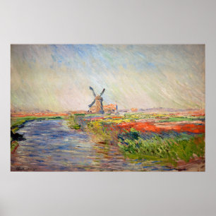 Poster Claude Monet - Champ de Tulipes en Hollande