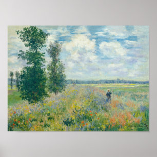 Poster Claude Monet - Champs de coquelicots près d'Argent