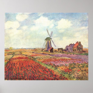 Poster Claude Monet - Champs de tulipes en Hollande - 188