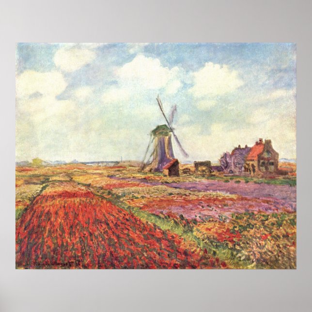 Poster Claude Monet - Champs de tulipes en Hollande - 188 (Devant)