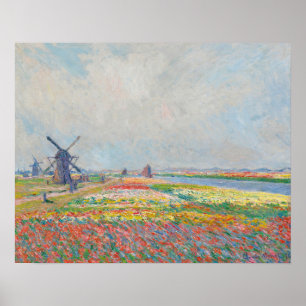 Poster Claude Monet - Champs de tulipes près de La Haye