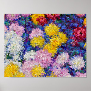 Poster Claude Monet - Chrysanthèmes