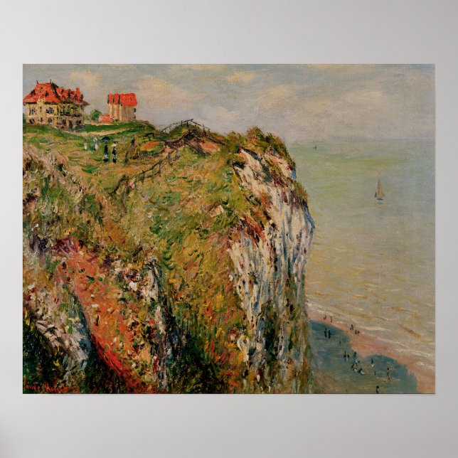 Poster Claude Monet | Cliff à Dieppe, 1882 (Devant)