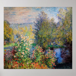 Poster Claude Monet - Coin du jardin à Montgeron