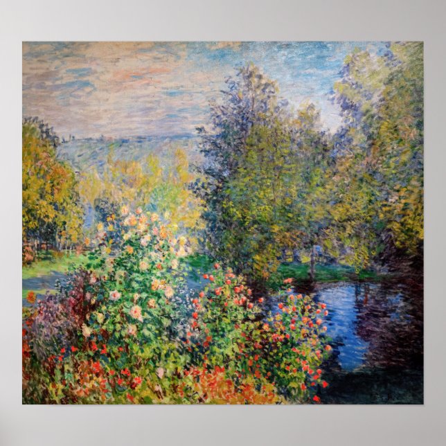 Poster Claude Monet - Coin du jardin à Montgeron (Devant)