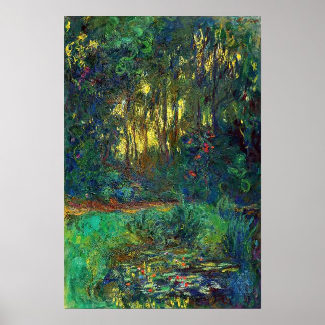 Poster Claude Monet - Coin d'un étang avec des Nénuphars (Devant)