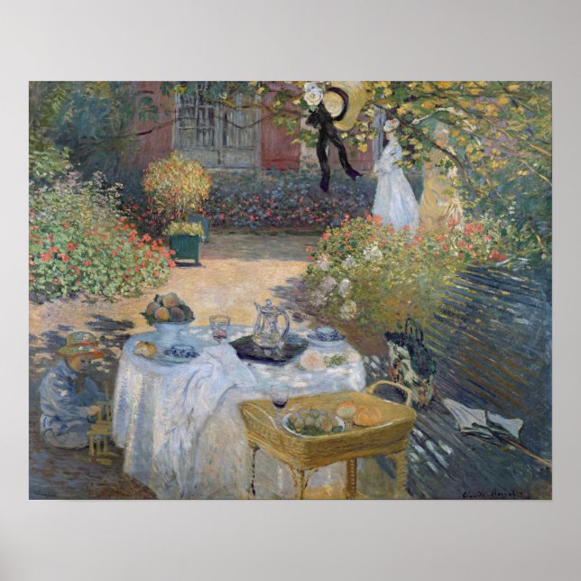 Poster Claude Monet | Déjeuner : Le jardin de Monet Argen (Devant)
