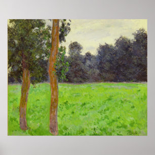 Poster Claude Monet   Deux Arbres dans la Prairie