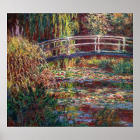 Claude Monet - Eau Lily étang, Harmonie rose