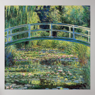 Poster Claude Monet - Etang Lily et Pont Japonais