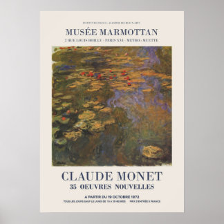 Poster Claude Monet Exposition publicitaire d'une exposit