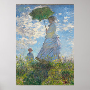 Poster Claude Monet Femme avec un parasol
