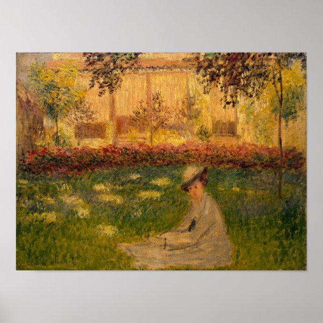 Poster Claude Monet | Femme dans un jardin, 1876 (Devant)