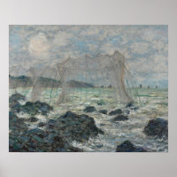 Claude Monet - Filets de pêche à Pourville