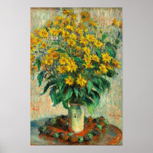 Poster Claude Monet - Fleurs d'artichauts de Jérusalem