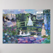 Claude Monet Floral Paysage Collage