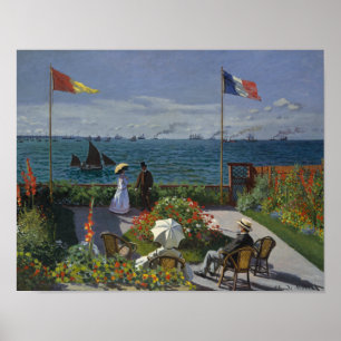 Poster Claude Monet - Garden at Sainte-Adresse