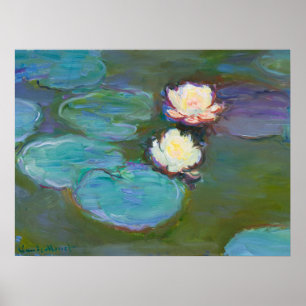 Poster Claude Monet Impressionniste L'Eau Lillies Nymphea