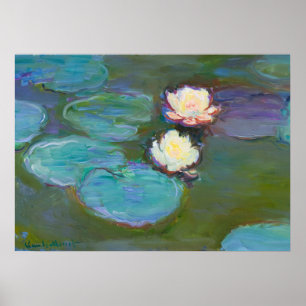 Poster Claude Monet Impressionniste L'Eau Lillies Nymphea