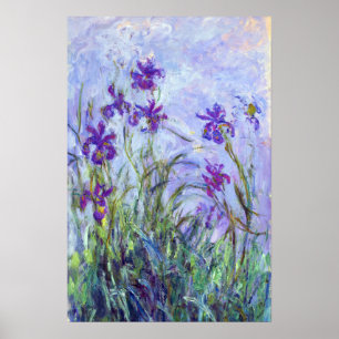Poster Claude Monet - Iris mauves / Lilac Irises