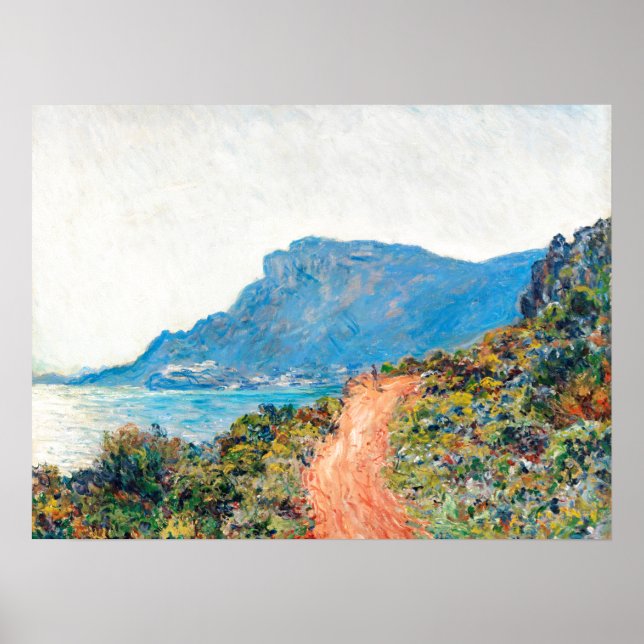 Poster Claude Monet La Corniche près de Monaco (Devant)