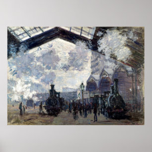 Poster CLAUDE MONET - La gare st. Lazare 1877