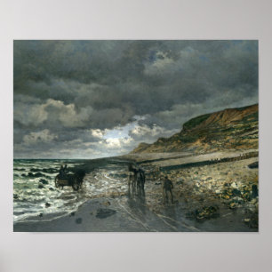 Poster Claude Monet - La Pointe de la Hève à marée basse