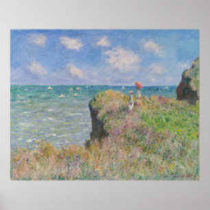 Poster Claude Monet La Promenade aux environs de Pourvill