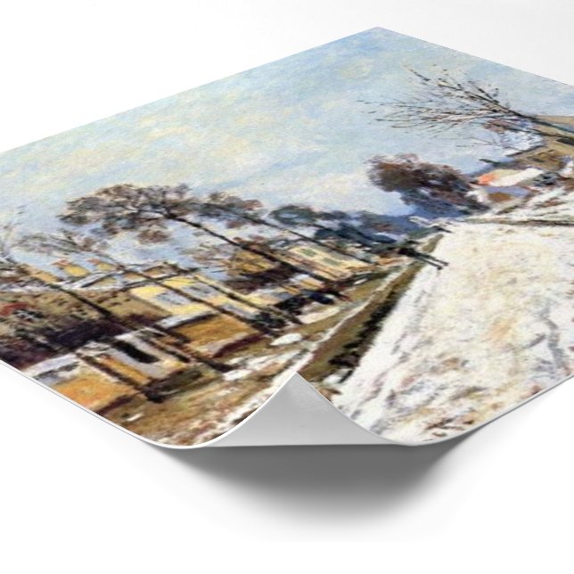 Poster Claude Monet La route de Versailles à Louvecienne (Coin)