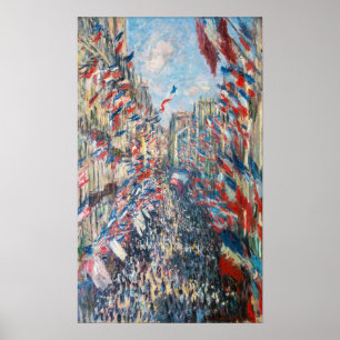 Poster Claude Monet - La Rue Montorgueil - Paris