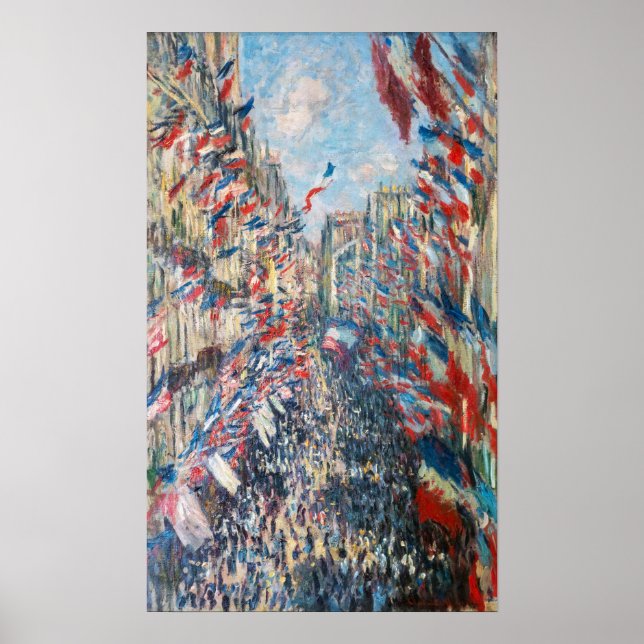 Poster Claude Monet - La Rue Montorgueil - Paris (Devant)