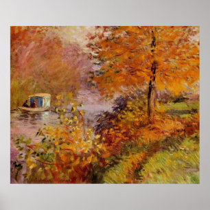 Poster Claude Monet, Le Bateau-atelier,