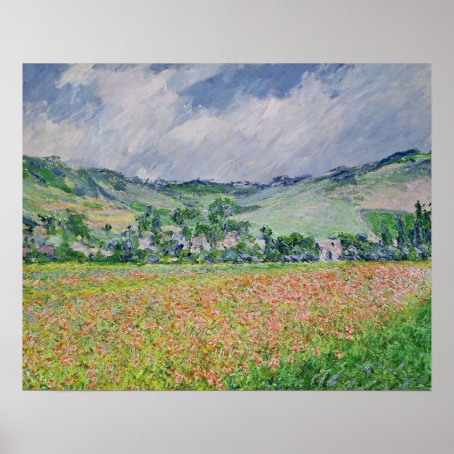Poster Claude Monet | Le champ de pavot près de Giverny,  (Devant)