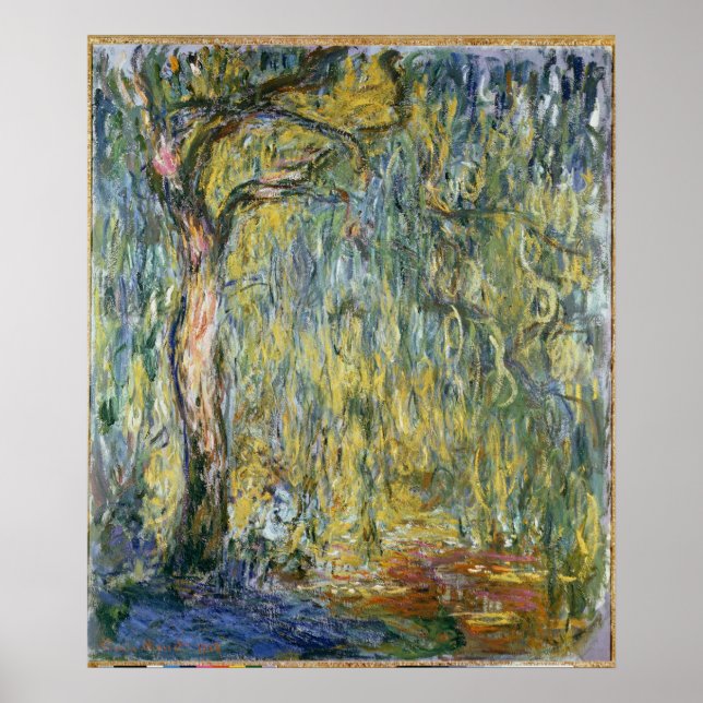 Poster Claude Monet | Le grand saule à Giverny, 1918 (Devant)