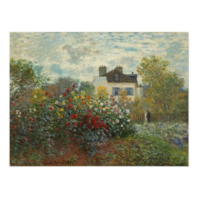 Poster Claude Monet | Le jardin de l'artiste à Argenteuil (Devant)
