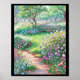 Poster Claude Monet Le Jardin De L'artiste À Giverny Auto