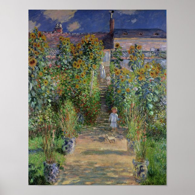 Poster Claude Monet | Le jardin de l'artiste à Vetheuil (Devant)