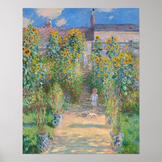 Poster Claude Monet Le jardin de l'artiste à Vétheuil, 18 (Devant)