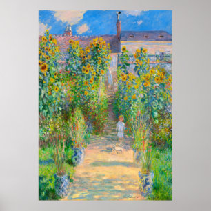 Poster Claude Monet - Le jardin de Monet à Vétheuil