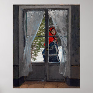 Poster Claude Monet Le Kerchief rouge