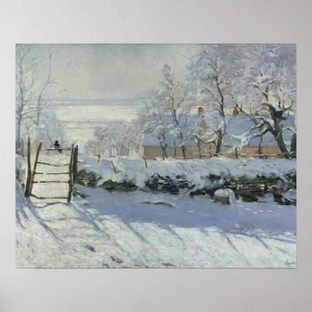 Poster Claude Monet - Le Magpie (Devant)